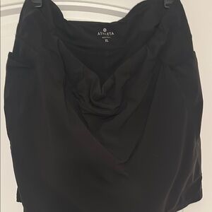 Athleta Black Ruched Bubble Pencil Skirt